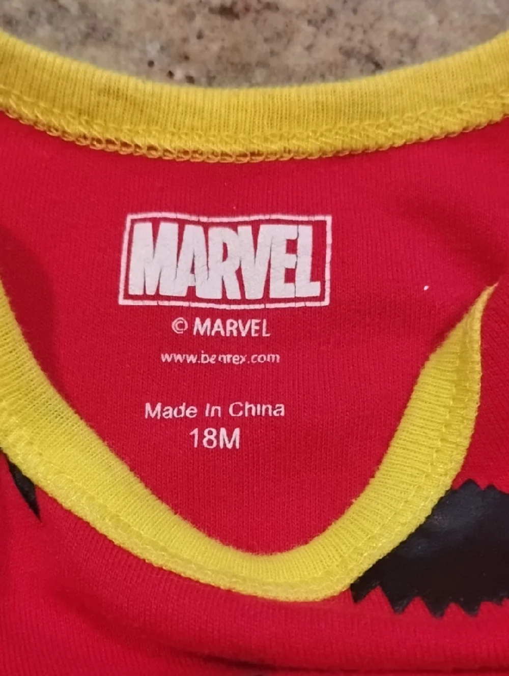 Marvel Red, Yellow & Black Infant Superhero Bodysuit, Size: 18M